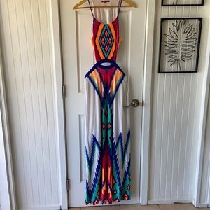 Colorful print dress from boutique size small